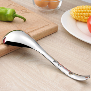 304 Stainless Steel Soup Ladle Extra Large Deep Kitchen <b>Serving</b> <b>Spoon</b> For Household Restaurant Use - Product Image 2