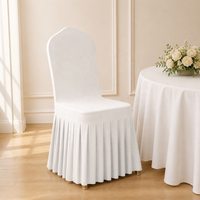 Housses de chaise pliantes noires de qualité supérieure, personnalisées, en spandex, à motif léopard vert et blanc, pour événements