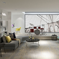 Plancher de restaurant commercial en nylon imprimé en 3d Salle d'hôtel Mur à mur Tufté Rouleau de boucle Pile Wilton Tapis