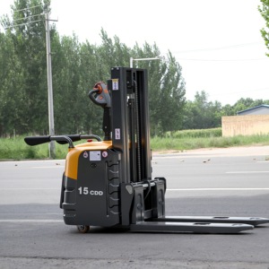 Chariot élévateur électrique pur à batterie 1-2 tonnes, mât bi-étages, faible bruit, sans entretien, en stock usine - Product Image 5