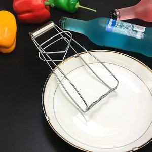 Stainless Steel Plate And Bowl <b>Tongs</b> Kitchen Utensil For <b>Serving</b> Dishware With Gold Trim Design - Product Image 3