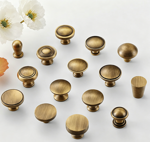Modern Brass Cabinet Knobs T-Shaped Eco-Friendly Easy Installation Durable for Kitchen Wardrobe <b>Drawer</b> & Dresser - Product Image 4