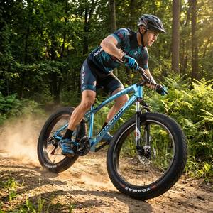 Bicicleta de Montaña de Acero de 26 Pulgadas y 21 Velocidades con Suspensión Completa, Neumáticos Gruesos 4.0 y Frenos de Disco para Nieve - Product Image 2