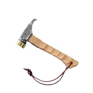 Marteau à griffes XD-LUCK en fonte avec tête en laiton et manche en bois pour le camping, les piquets de tente et l'utilisation en extérieur - Product Image 1