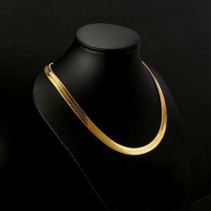 Herringbone Vermeil 10K Herringbone 2Mm 3 4 Mm Snake Chain Stainless Steel Waterproof <b>Choker</b> Necklace for Women - Product Image 2