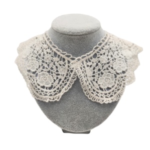 Accesorios de cuello desmontables <span class=keywords><strong>collar</strong></span> de encaje material de encaje negro collares de escote para niños encaje kerah aplikasi - Product Image 1