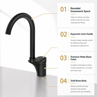 Robinet de lavabo moderne à arc haut et poignée unique pour importateurs, distributeurs et projets de vente au détail