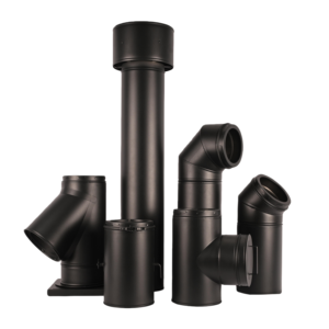 Système <span class=keywords><strong>de</strong></span> cheminée isolé à double paroi HOTO CE High Black Protection, en acier inoxydable 314/306, diamètres 125 <span class=keywords><strong>mm</strong></span>, 150 <span class=keywords><strong>mm</strong></span>, <span class=keywords><strong>200</strong></span> <span class=keywords><strong>mm</strong></span> - Product Image 1