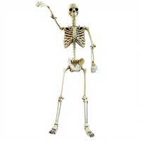 Ornement de squelette d'Halloween crâne en plastique réaliste de 170cm pour maison hantée et KTV pour décorations de fête et simulateurs