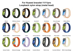 Cinturino di Ricambio in Nylon Intrecciato Forwelleny, Braccialetto in Tessuto per <span class=keywords><strong>HUAWEI</strong></span> <span class=keywords><strong>Band</strong></span> 11 / 11 Pro, Accessori - Product Image 3