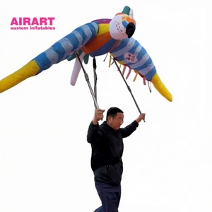Marioneta de Pájaro Loro Inflable Colorida para Publicidad y Espectáculos Circenses - Product Image 1