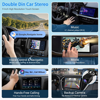 Radio para Auto Android de 9 Pulgadas y 2 Din con Carplay, Reproductor de DVD para Auto, Pantalla MP5 de 1+32 GB, Estéreo, GPS, Reproductores de MP3/MP4, Instalación Portátil en el Tablero