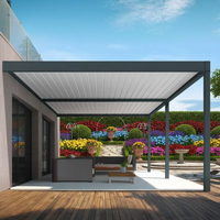 Pergola à lames orientables en aluminium, éco-responsable, pour balcon, livraison rapide pour la rénovation de jardin