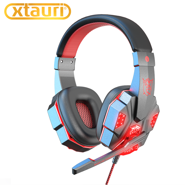 XTAURI Premium Noise-cancelling Earphones Desktop Laptop Headset E-sports Gaming Headset Stereo Headphones with Mic