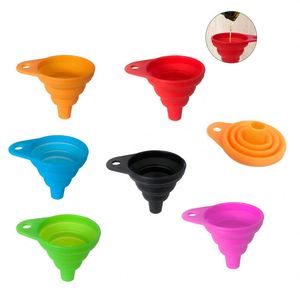 Food-Grade Eco-Friendly Silicone Collapsible <b>Funnel</b> <b>Kitchen</b> Utensil for Water Oil Liquid Powder Transfer LATABO Brand - Product Image 2