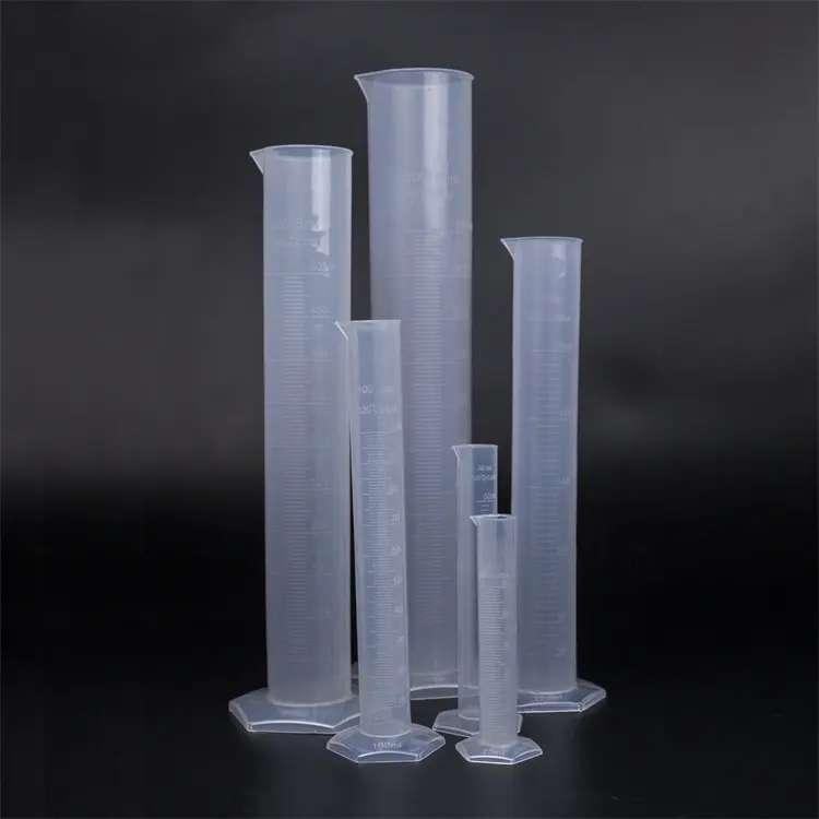 25ml 50ml 100ml 250ml 500ml 1000ml 2000ml Laboratory Plastic Clear Graduated Measuring Cylinder