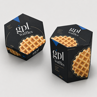 Caja de Embalaje de Cartón Corrugado Ecológico de Grado Alimenticio Personalizada para Waffles con Logotipo