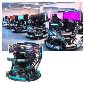 เครื่องเกมขับรถ 3 มิติ แบบไดนามิกในร่ม โครงสร้างโลหะ แข่งรถเสมือนจริง - Product Image 4