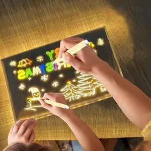 Tablero de Dibujo Acrílico <span class=keywords><strong>con</strong></span> Iluminación LED de Diseño Rústico DIY <span class=keywords><strong>con</strong></span> Superficie de Borrado en Seco <span class=keywords><strong>para</strong></span> Uso en el Dormitorio - Product Image 3