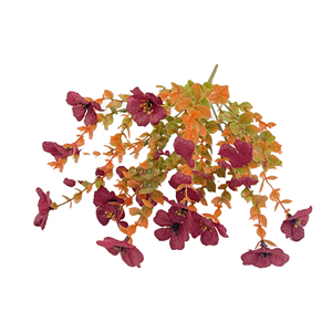 Conjunto de flores artificiales de eucalipto violeta, adorno floral de otoño para decoración de mesa de comedor en el hogar - Product Image 5