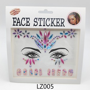2024 nouveau Design sirène corps autocollants pierres précieuses cou bijou visage autocollant cristaux pour les femmes - Product Image 1