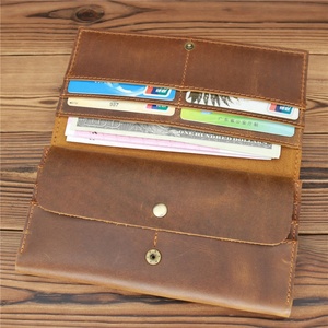Luxury Business Fashion Leather Open Card Holder Purse <b>RFID</b> <b>Blocking</b> Men's Long <b>Wallet</b> - Product Image 4