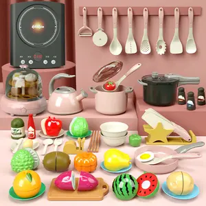 Wholesale Cooking Set Toys Pretend Play Toys Indoor Home Play DIY Real Mini Cook Kitchenware Play Kitchen Toys for Girls Kids