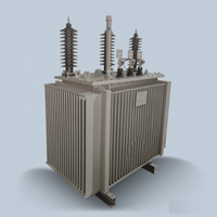 Transformador trifásico de baja pérdida, anticorrosión, para exteriores, con tanque corrugado y lleno de aceite, para nuevas energías y conexión a red.