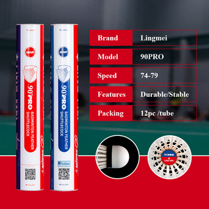 ลูกขนไก่แบดมินตัน <span class=keywords><strong>LING</strong></span>-<span class=keywords><strong>MEI</strong></span> 90PRO (BWF) ขนห่านแท้ ลิงเม่ย 90 โปร แบดมินตัน ลิงเม่ย 90PRO รุ่น Aeroplane EG1130 - Product Image 2