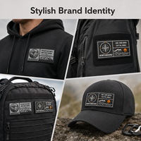 Patch PVC personnalisé brodé en relief avec texture haute définition pour gilet tactique, détails moulés avec précision, matériau durable, faible MOQ