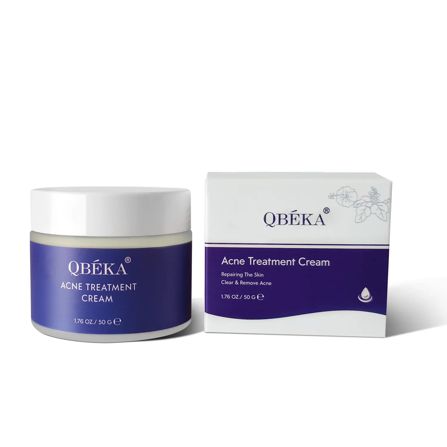 Creme orgânico para tratamento de acne de marca própria, tratamento para acne e reparação de pele, remoção de espinhas e cicatrizes de acne