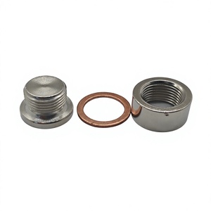 ชุดปลั๊กและน็อตท่อไอเสีย M18x1.5 เหล็กชุบนิกเกิล พร้อมปะเก็นทองแดง ผลิตด้วยเครื่อง CNC สำหรับซ่อมระบบไอเสีย - รองรับ OEM/ODM - Product Image 2