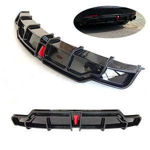 Piezas de automóviles de plástico LED difusor trasero para Tesla Model3 kits de carrocería labio de parachoques trasero de carbono - Product Image 1