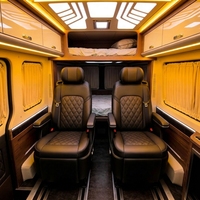 Kit complet de conversion intérieure pour Sprinter : Lit superposé, siège de capitaine électrique, armoire supérieure, éclairage LED, ensemble complet d'usine
