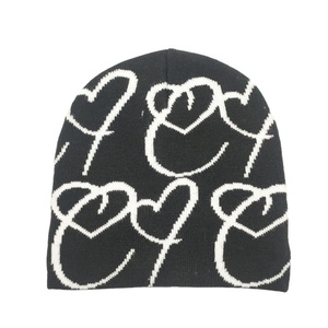 Acrylic All Over Print Reversible Jacquard Cuffless Slouchy Baggy Soft Beanie Gorras <b>Winter</b> Skull Casquette Toques Knitted <b>Hats</b> - Product Image 3