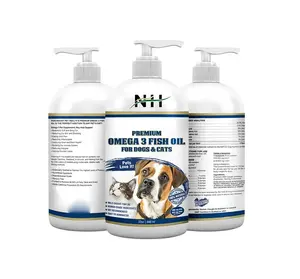 OEMオメガ3サーモンオイル液体飼料活力犬用食品サプリメントペットアレルギー炎症防御