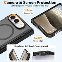 Coque magnétique mate douce au toucher de luxe pour iPhone Duo, antichoc, sensation peau, protection de la charnière, étui de téléphone portable personnalisé, vente en gros