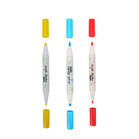 Nouvel ensemble de stylos de peinture acrylique à double pointe STA, 48 couleurs, marqueurs acryliques liquides droits pour la peinture sur roche, le tissu et les loisirs créatifs DIY