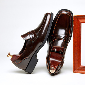 Zapatos de Cuero de Primera Calidad para Hombre, Talla Grande, con Capa Superior de Piel de Vaca, Zapatos de Cuero Genuino para Hombre, Novedad 2025 - Product Image 4