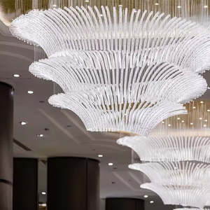 Lustre d'ingénierie de luxe de lumière pendante en verre de la taille LED réglable d'utilisation d'hôpital avec la certification de la CE - Product Image 5