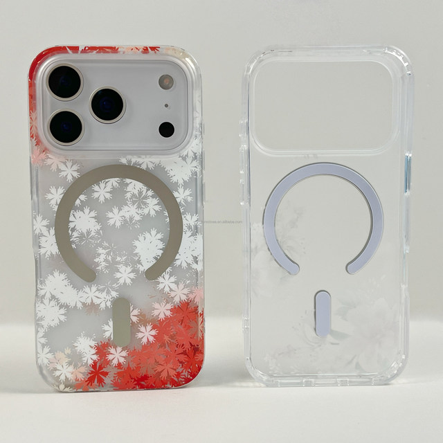 Custom IMD Floral Magnetic Case Anti-Fingerprint Matte Surface for iPhone 17 Air 16 Pro Max 15 Protection Custom Mobile case