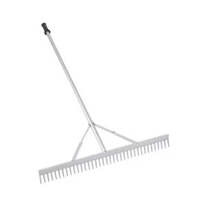 Râteau de jardinage agricole robuste avec manche léger en aluminium pour l'entretien des plantes et la tonte de la pelouse - Product Image 1