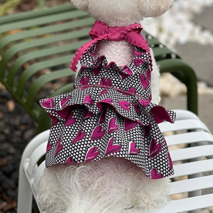 Alta Qualidade Médio Grande Respirável Bonito Coração Roxo Pet Dresses Small <span class=keywords><strong>Dog</strong></span> Clothes Fabricante Vestido para Cães - Product Image 5