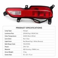 Feu antibrouillard arrière à lentille PC OE 2803101-M50, lampe d'avertissement arrière étanche pour Changan CS75 II 2018-2020