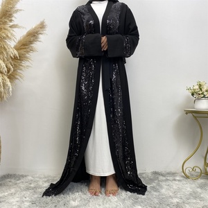 1678# Hot Selling Open Abaya for Women Dubai Size Middle East Muslim Fashion Women Kimono Robe Clothing Wholesale Customization - Product Image 4