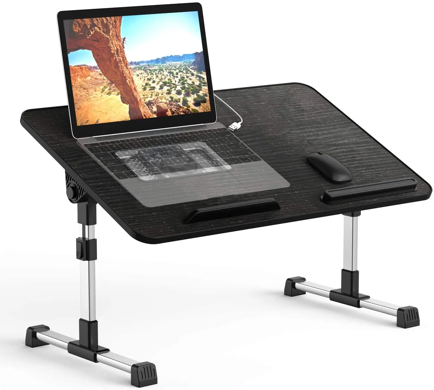 Laptop-Bettablage-Tisch, verstellbarer Laptopst änder, tragbare Computer tische mit faltbaren Beinen