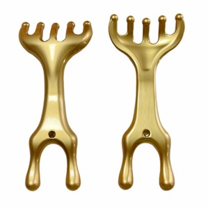 Masajeador manual de cuerpo completo de aleación de zinc para masaje muscular, cepillo de peine de cinco garras Gua Sha para meridianos y cuero cabelludo - Product Image 4