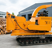 Broyeur de bois flexible à chenilles avec ouverture de 250 mm et sortie réglable pour la fabrication de paillis
