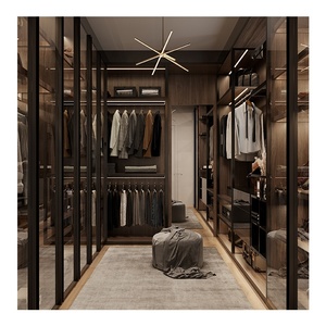 Muebles Modulares de Fábrica, Dormitorio, Madera Maciza de Palisandro, Armario Clásico, Guardarropa para Ropa con Espejo - Product Image 2