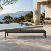 Chaise longue réglable moderne en aluminium, imperméable, pour hôtel, extérieur, bord de piscine, relaxation